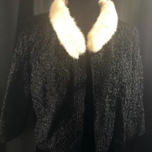 Vintage Pam Stewart Mohair Fox Collar Jacket